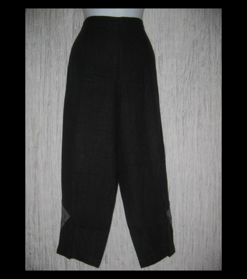 NANNETTE KELLER Long Black Art to Wear Patch Pants X-Large XL