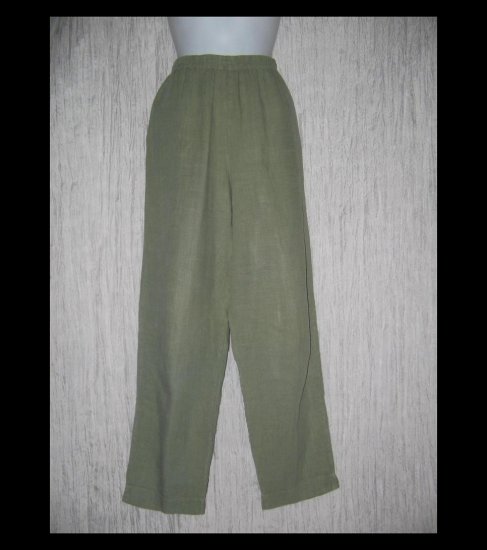 ALYWEAR Boutique Long Sage LINEN Pants Large L