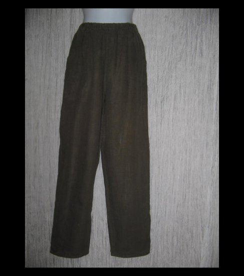 FLAX by Jeanne Engelhart Long Brown LINEN Pants Small S