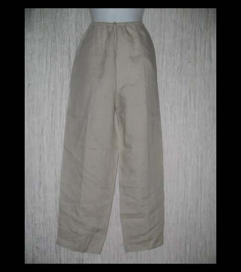 Allison Taylor Long Linen Drawstring Pants Medium M