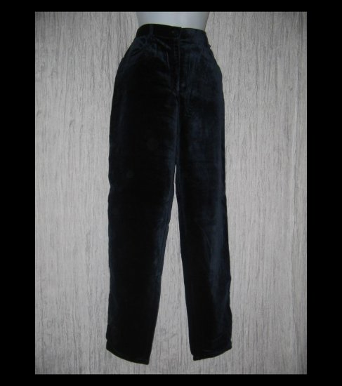Coldwater Creek Soft Shapely Black Velour Trousers Pants 12