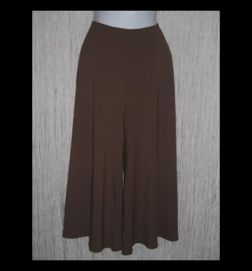 New J. Jill Soft Chocolate Brown Rayon Knit Gauchos Pants Large L