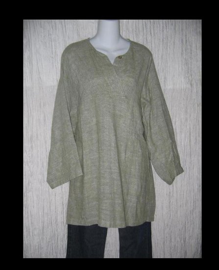 Sangam Earthy Woven Cotton Tunic Top Shirt One Size OS