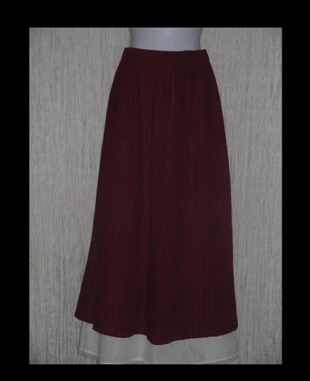 TWEEDS Long & Full Russet Pleated Cotton Skirt Large L