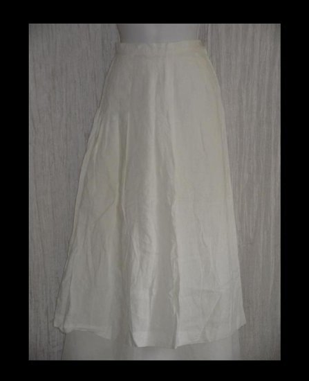 J. Crew Long & Full Sweeping Shapely White Linen Skirt 10