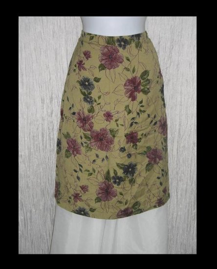 Karavan Trading Company Rich Floral Knee Skirt Large L