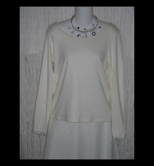 New J. JILL White Silk Trimmed Cotton Tunic Top Shirt Small Petite SP