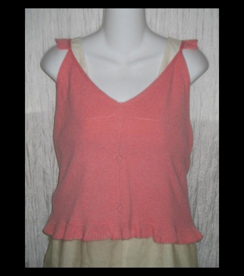 New MaxStudio Soft Azalea Pink Cashmere Tunic Top Sweater Medium M