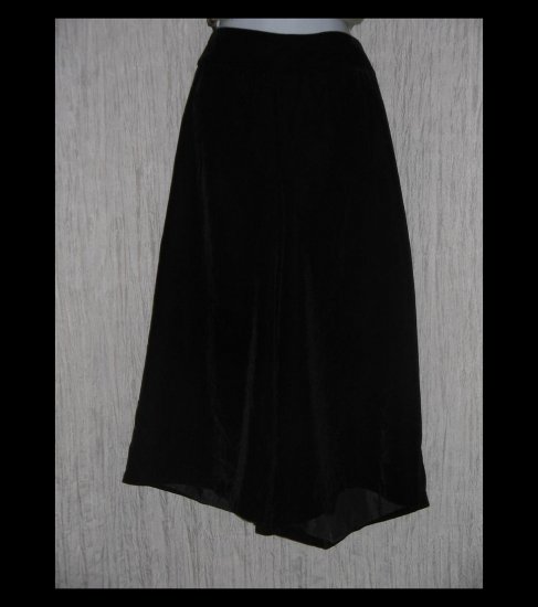 New NY Collection Loose Black Rayon Velvet Gauchos Pants 20
