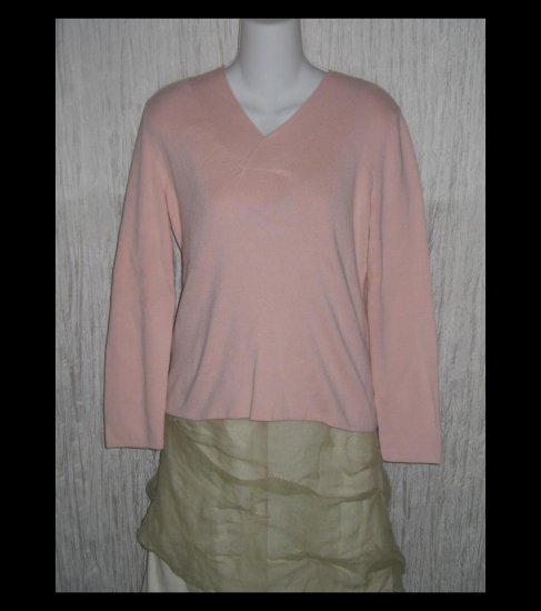 J. Crew Pink Cotton Cashmere Turtleneck Tunic Sweater Small S