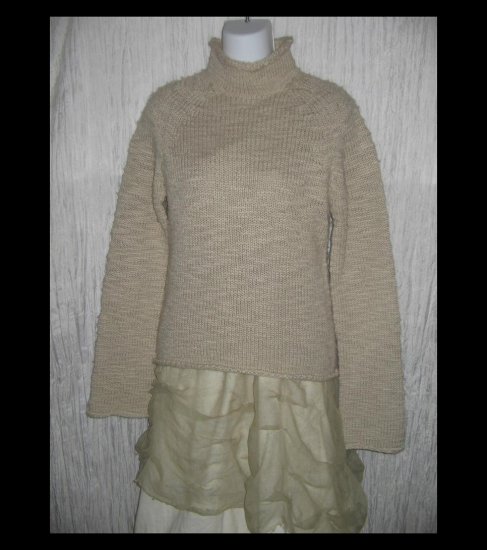 J. Crew Creamy Nubby Knit Turtleneck Tunic Sweater Large L