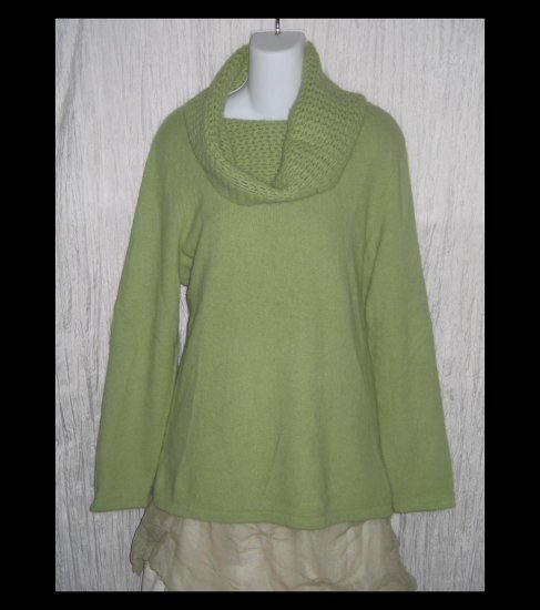 SARAH SPENCER Woman Soft Green Angora Turtleneck Sweater Tunic Top 1X