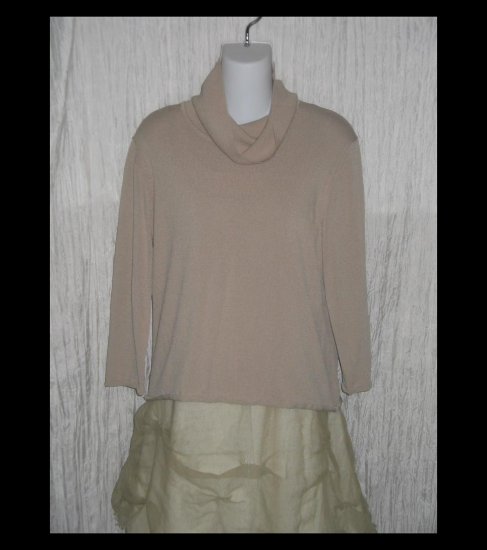 DUE per DUE Slinky Turtleneck Tunic Top Shirt X-Large XL