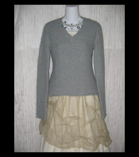 J. Crew Soft Blue Gray Nubby Knit Pullover Sweater Top Small S