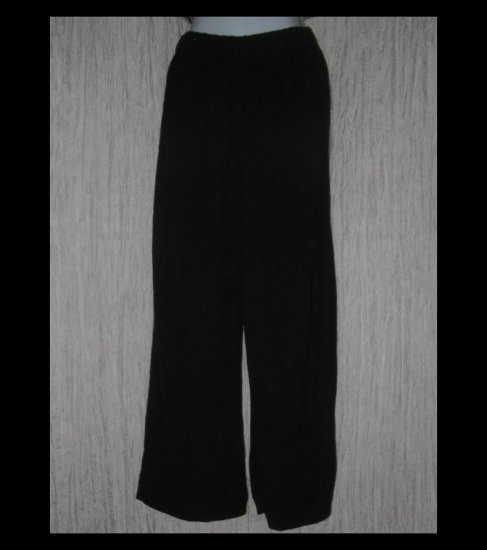 Stephanie Schuster for Princess Knitwear Black Knit Wide Leg Pants Medium M
