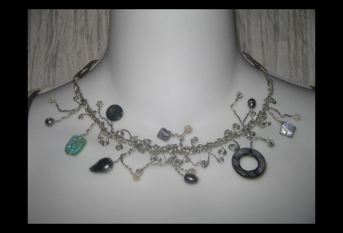 NEW Ever & Anon 'Neptunes Bequest' Shell & Pearl Art to Wear Necklace