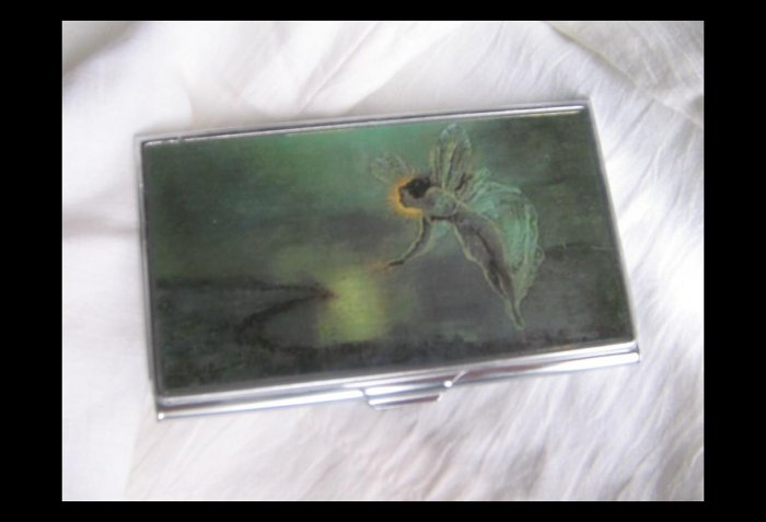 John Atkinson Grimshaw Spirit of the Night Business Credit Card ID Cash Case Slim Metal Wallet