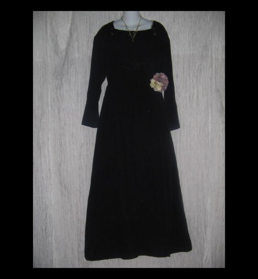 KRISTA LARSON Long Black Winding Ribbon Dress One Size