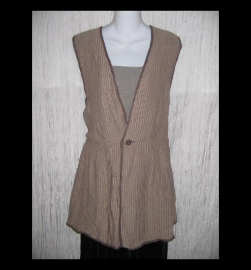 ANGELHEART DESIGNS By Jeanne Engelhart FLAX Reversible Tunic Top Vest Medium M