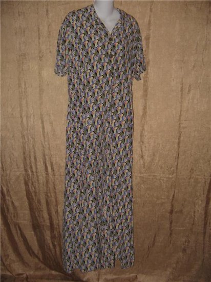 FLAX by Jeanne Engehart Very Vintage Tropics Dress Meduim M