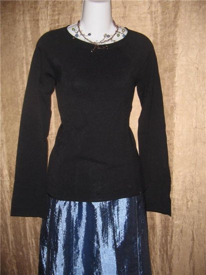 Banana Republic Black Tunic Sweater Shirt Top Medium M
