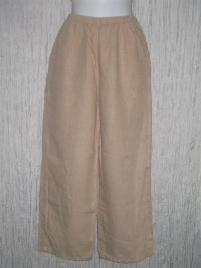 J. Jill Earthy Beige Loose Linen Pants X-Small XS