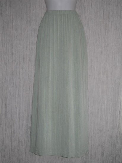 BREAD by Staley Gretzinger Long Soft Blue Striped Knit Skirt Small S