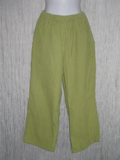 FLAX Green Cotton Corduroy Pants Jeanne Engelhart Medium M