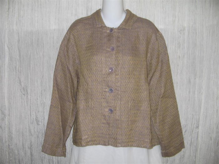 New FLAX Boxy Herringbone Linen Jacket Engelhart S