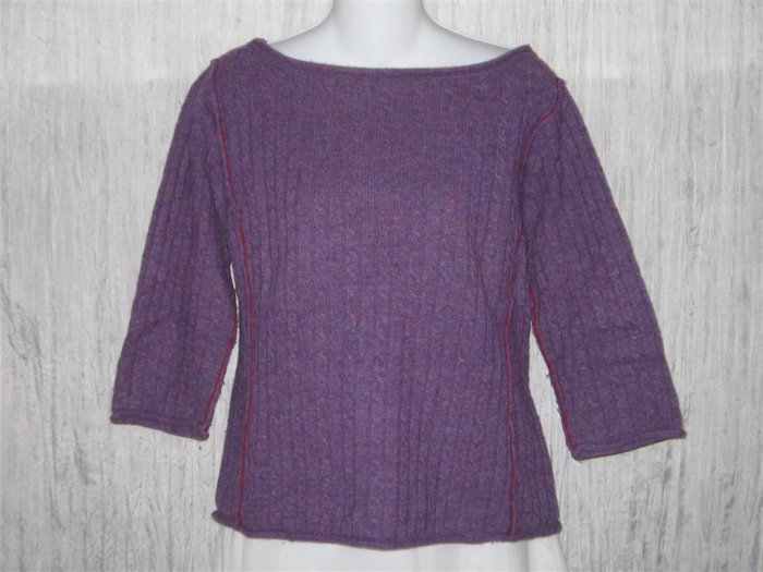 Free People Purple Lambswool Pullover Sweater Top Large L