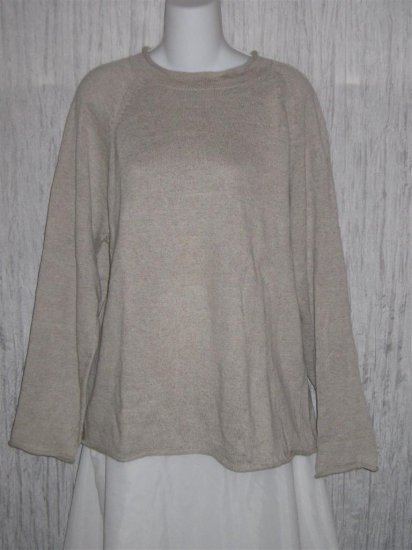 J. Crew Gray Linen Cotton Knit Pullover Sweater Top Small S