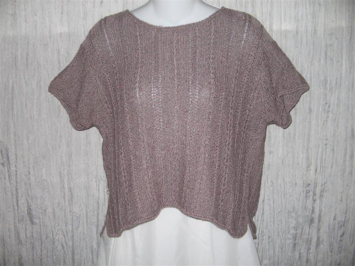 Sigrid Olsen Slinky Purple Knit Pullover Sweater Top Medium M