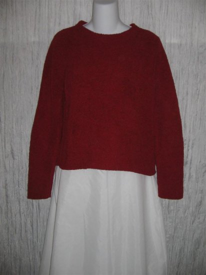 Colorado Clothing Soft Red Chenille Knit Pullover Sweater Top Small S