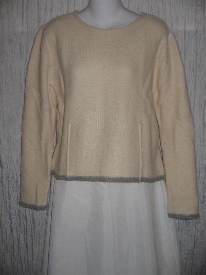 Eddie Bower Soft Cream Lambs Wool Sweater MP