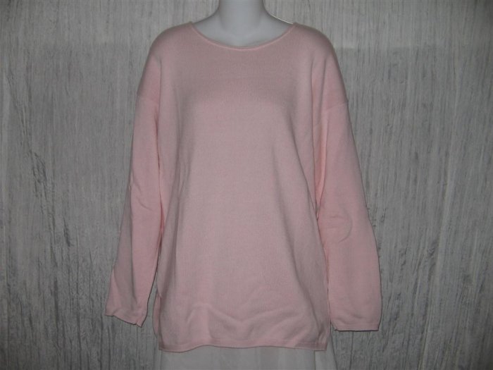 Coldwater Creek Soft Pink Cotton Knit Tunic Sweater Top S M