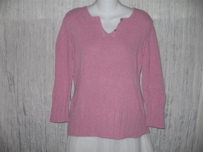 J. Jill Pink Silk Blend Knit Pullover Sweater Top Medium M