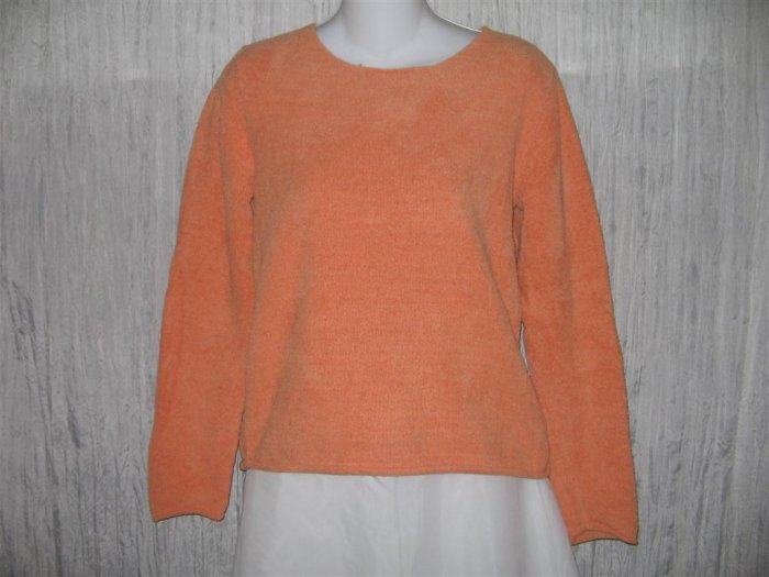 J. Jill Soft Orange Chenille Knit Pullover Sweater Top X-Small XS