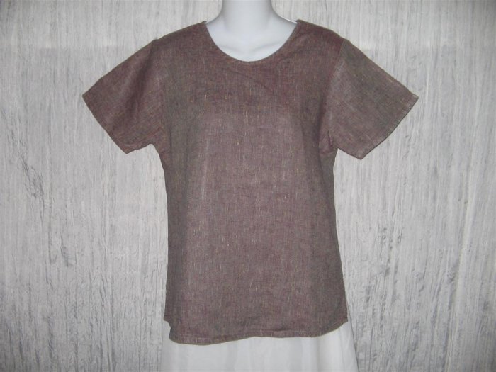 Jeanne Engelhart FLAX Linen Pullover Shirt Tunic Top Petite P