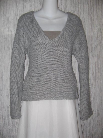 J. Jill Loose Knit Gray Wool Sparkle Pullover Sweater Top X-Small XS