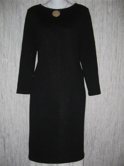 ST. JOHN Collection Marie Gray Shapely Black Santana Dress 12