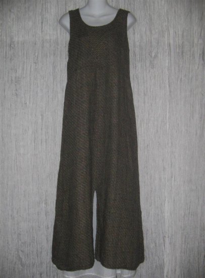 FLAX by Jeanne Engelhart Shapely Brown LINEN Dress Small S