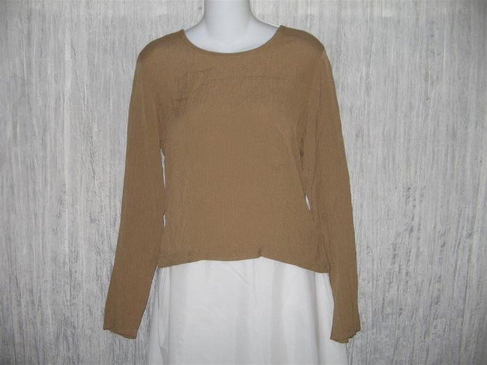 FLAX Slinky Tunic Top Shirt Jeanne Engelhart Small S