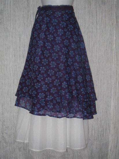 Full Layered Indian Art to Wear Wrap Skirt One Size