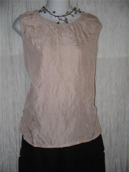 New JACKIE LOVES JOHN Vintage Blush Silk Blouse Shell Shirt Top Small S