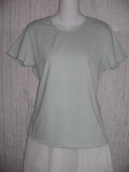 J. Jill Soft Blue Cotton Short Sleeves Simple Tee Shirt Top Large L