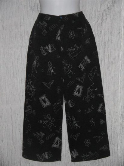 Chico's Design Whimsical Black Silk & Linen Pants Size 0 Small S