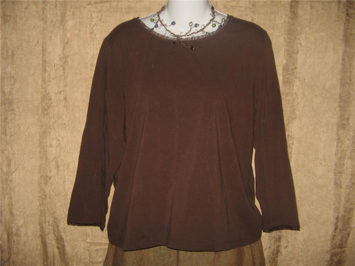 BELONGINGS Soft Brown Knit Pullover Shirt Top X-Large XL