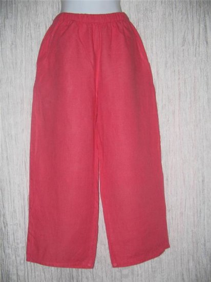FLAX Rose LINEN Floods Pants Jeanne Engelhart Small S