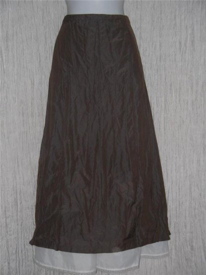 Spirit House Full & Fluttery Calf Length Gathered Seam Skirt Small S