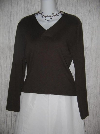 J. Jill Dark Chocolate Brown Cotton Knit Pullover Sweater X-Small XS